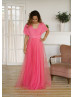 Coral Jersey Multiway Stylish Bridesmaid Dress